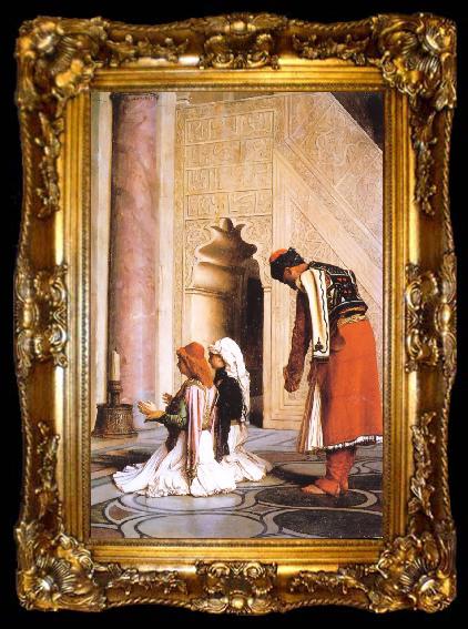 framed  Jean Leon Gerome Young Greeks at the Mosque, ta009-2